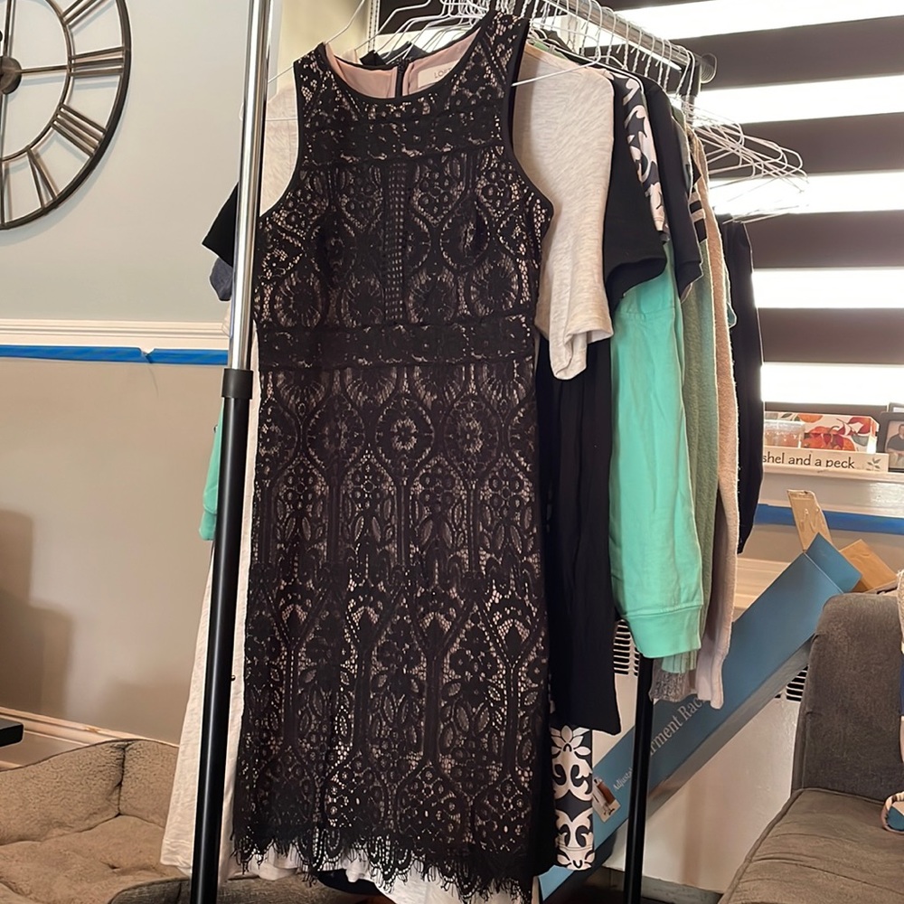 LBD - LOFT Evening Dress Black Lace size 6P